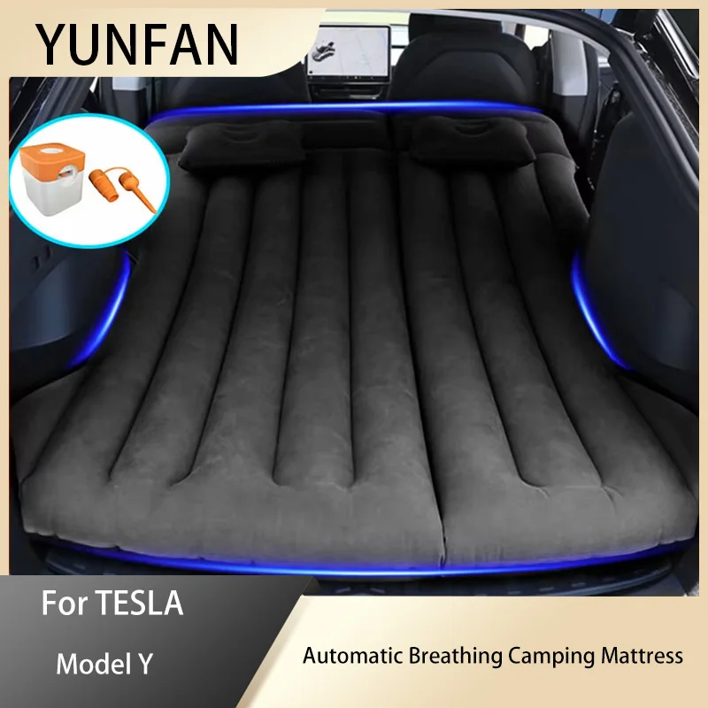 For Tesla Model Y Juniper Automobile Air Mattress Self-Inflating Mattress Travel Sleeping Bed Car Inflatable
