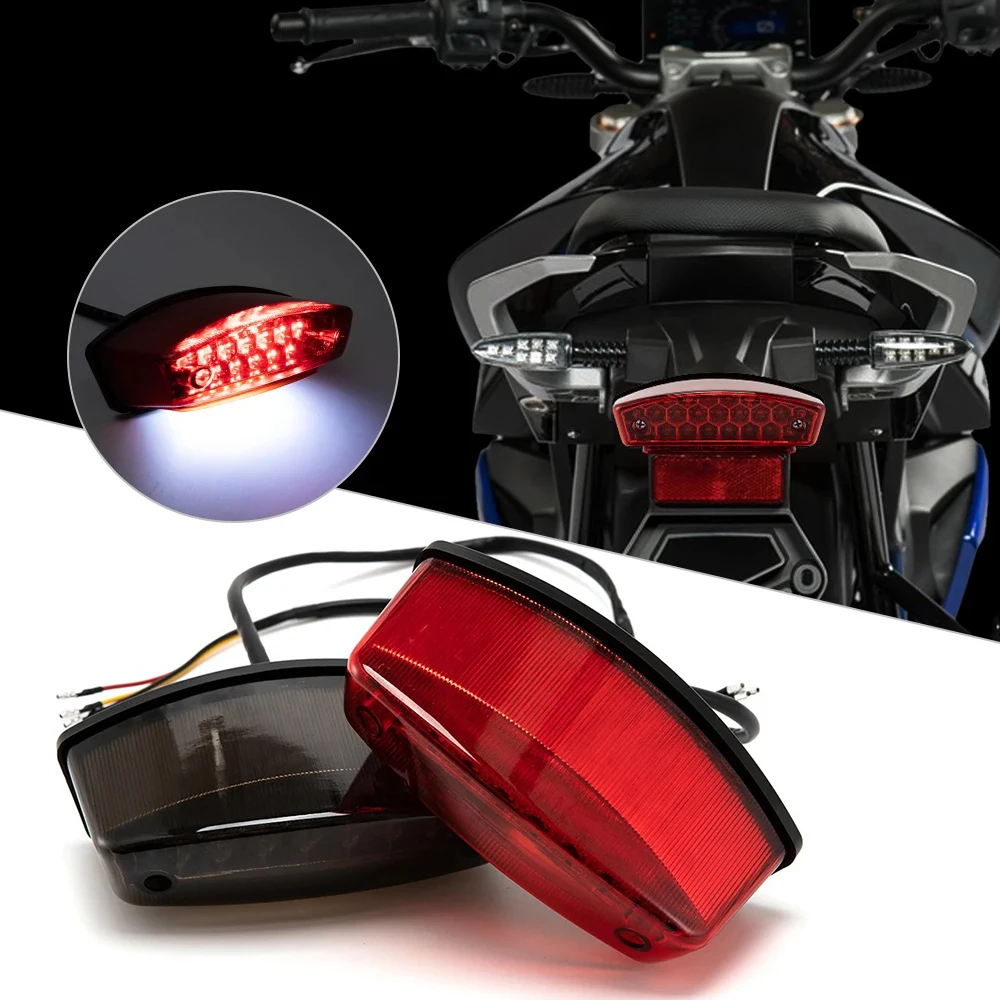

1pcs 12V Motorcycle Modified Tail Light Electric Vehicle Rear Taillight LED Brake Warning Light Fender Small License Plate Light