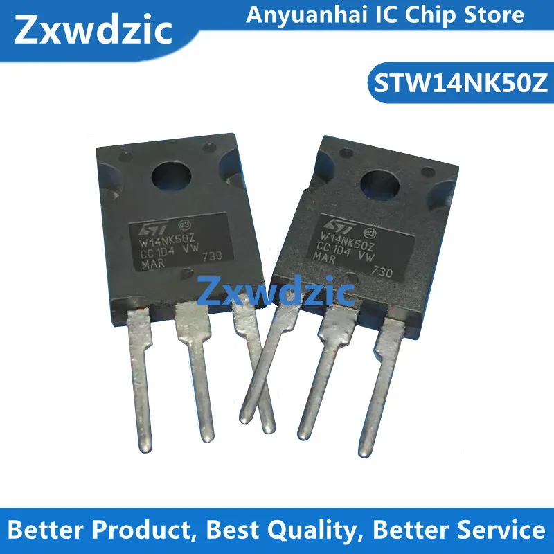 10pcs New Original STW14NK50  STW14NK50Z  TO-247 MOS Field-Effect Transistor 14A 500V