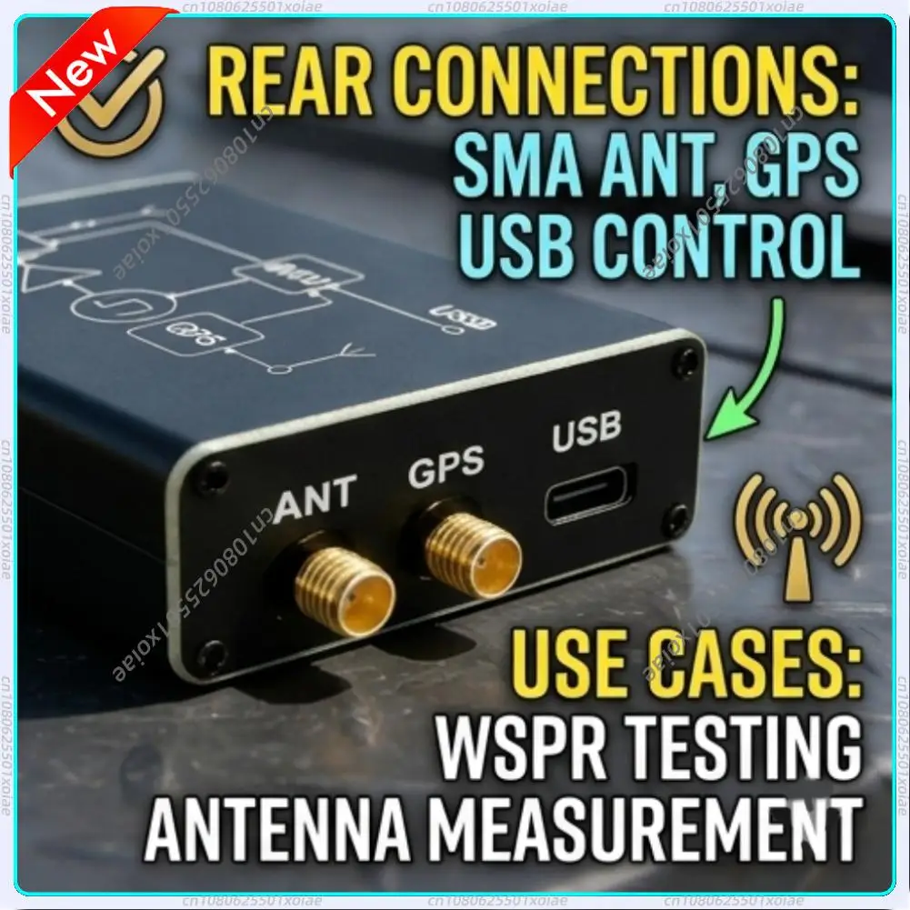 

1-30 МГц SI5351 WSPR-передатчик с TCXO, GPS и автоматическим определением местоположения QTH, 23 дБм, разъем для измерительных приборов и аксессуаров