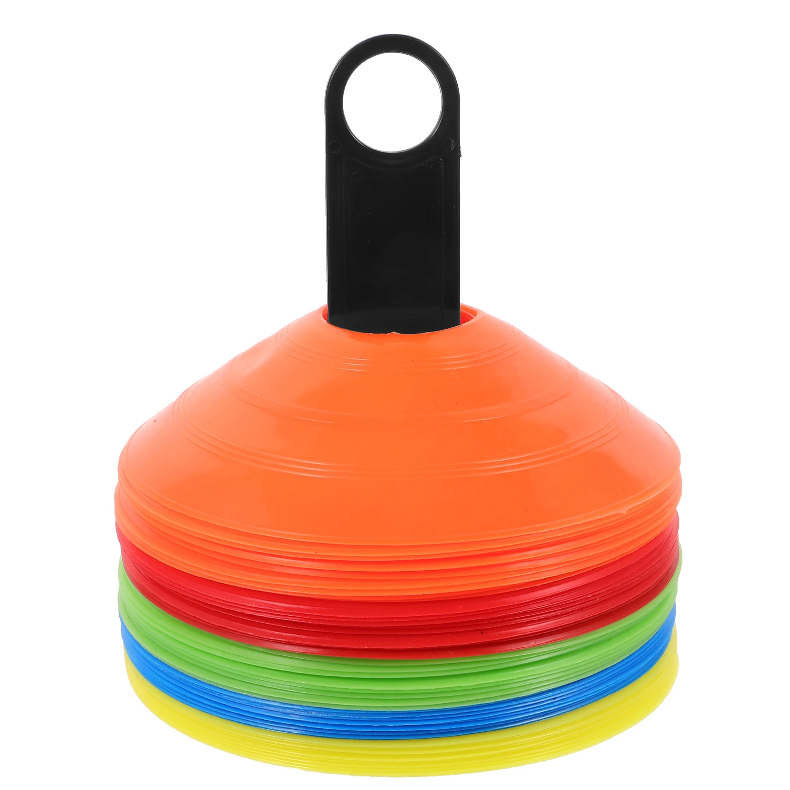 

1 set Soccer Cones Set 5 Colors for Football Training Basketball Obstacle Discs Storage Rack Sports Equipment Fitness