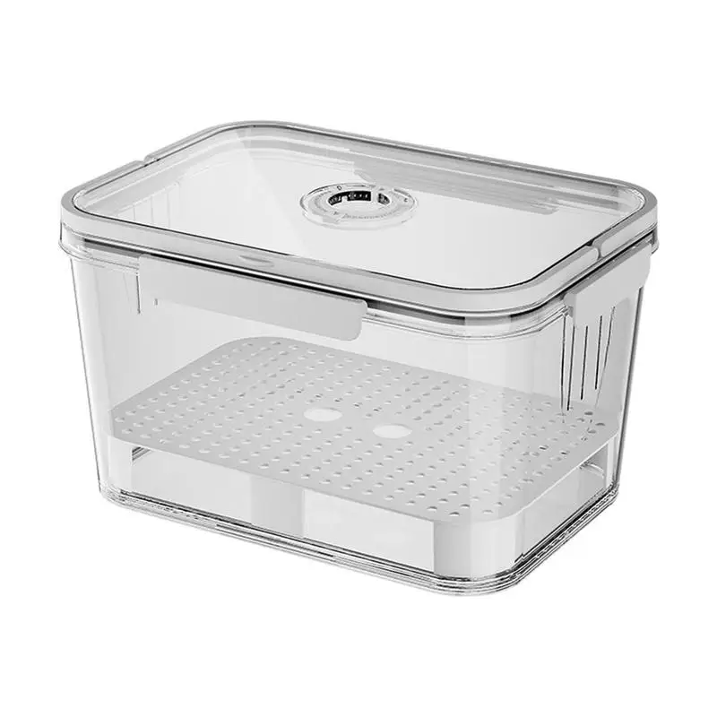 

Fruit Storage Containers Kitchen Storage Containers With Lids & Handle Clear Produce Saver With Removable Drain Tray Meal Prep