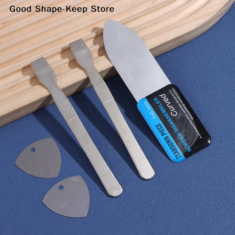 daily5 In 1 Professional Stainless Steel Curved Screen Pry Tools For Phone Tablet Laptop Repair Metal Spudger Disassembly Kit