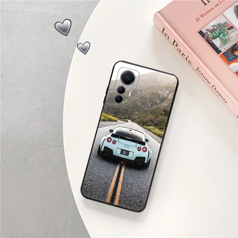 Highway Super Car Black Phone Cases for Xiaomi 12S 12T 12 13 Lite Mi CC9 Redmi A1 A2 12C Note12 Pro 4G 5G Plus Fashion Cover