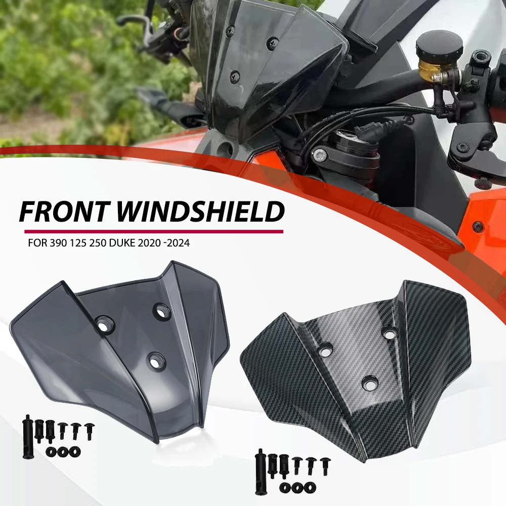 Windscreen For 390 Duke 250 Duke 250 Duke 125 390 Duke 2024 2025 Windshield Flyscreen Front Wind Deflector Shield Screen Airflow