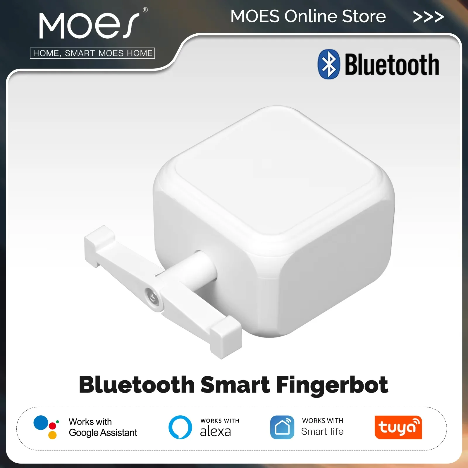 MOES Tuya Smart Bluetooth Finger Robot Warp Switch Button Key Smart Life App With Voice Control Via Alexa Google Home Assistant