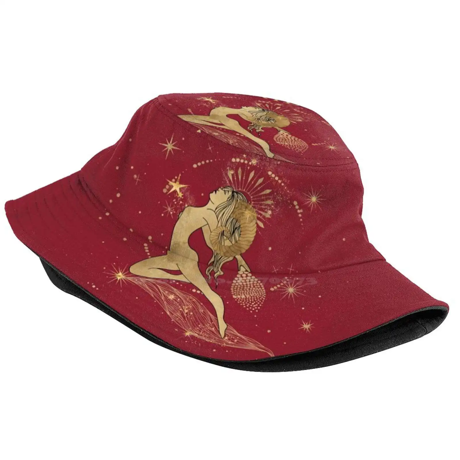 Aries Zodiac Woman Sun Cap Fisherman Hat Bucket Hats Aries Zodiac Woman Horoscope Astrology Astronomy Taurus Virgo Gemini Libra