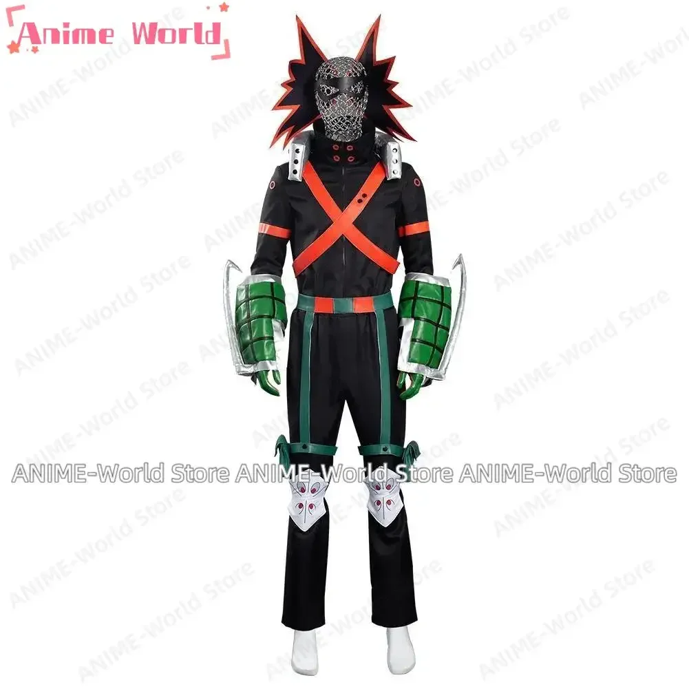 

《Custom Size》Anime Bakugou Katsuki Battle Outfits Halloween Carnival Suit Cosplay Costume Halloween Costumes