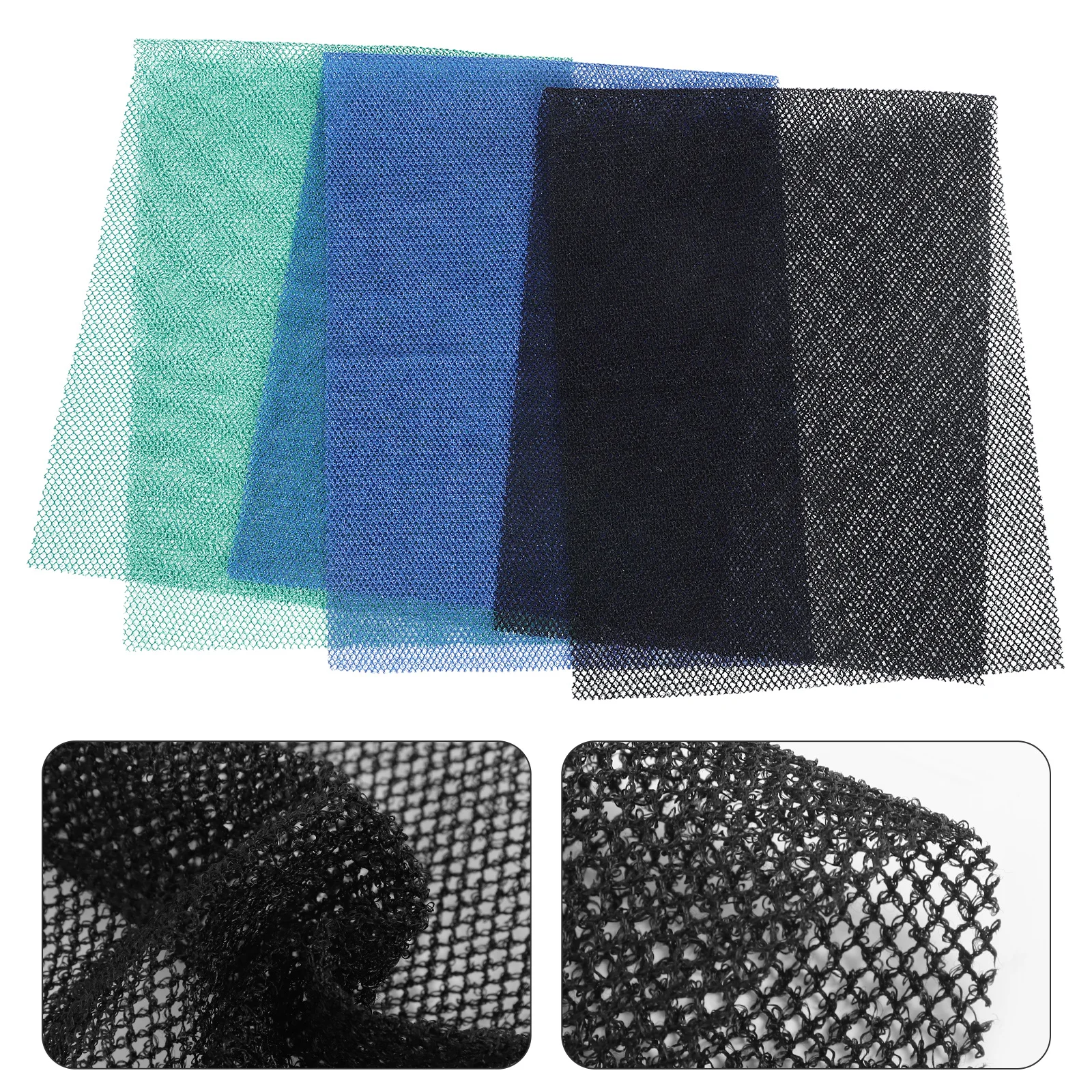 

3Pcs African Net Bath Sponge Exfoliating Body Scrubber Long Net Shower Loofah for Men Women Skin Smoother Travel Gym