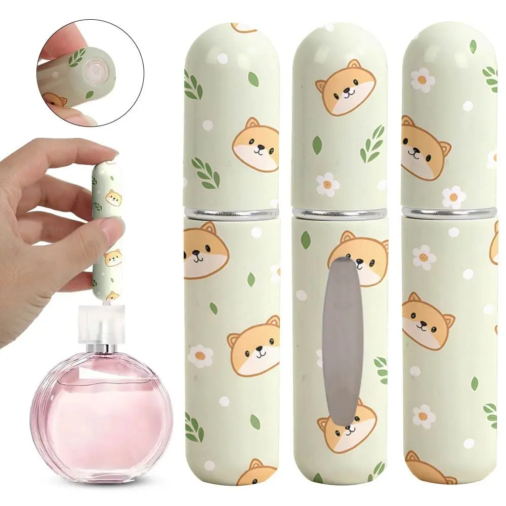 5ml Mini Perfume Bottle Empty Leak-proof Spray Rotating Bottle Refillable Spray Atomizer Bottle for Travel Cosmetic Dispenser