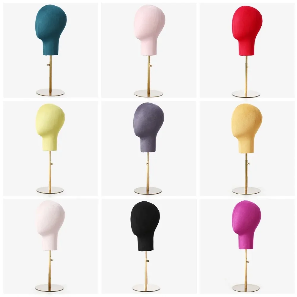 

Color Velvet Fabric Cover Female Mannequin Head For Hat Wigs and Jewelry Display