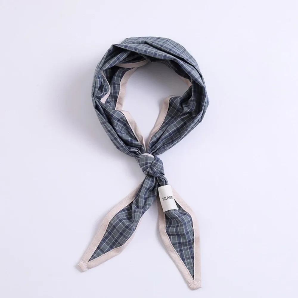 Retro Koreański Dziecięcy Szalik w Paski Krata Trójkątna Bandana Słodki Chłopcy Dziewczęta Szalik na Pas Wiosna Jesień