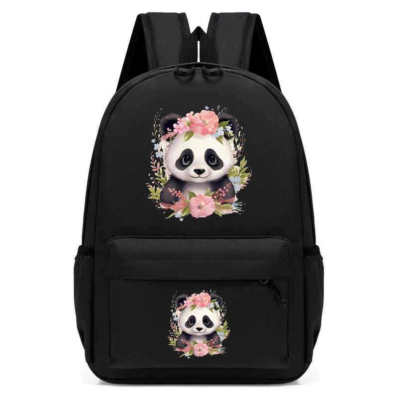 Cute Cartoon Anime Schoolbag para Crianças, Mochila Infantil, Jardim de Infância Mochila, Flor, Panda Print, Meninos, Meninas, Adolescente