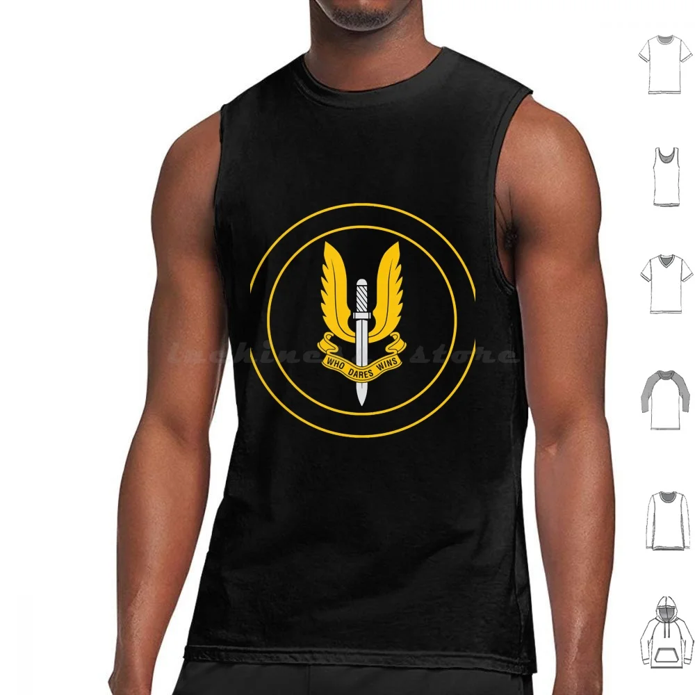 Mod.9 Sas Special Air Service Tank Tops Vest Sleeveless Air Army British Forces Regiment Sas Service Special United Kingdom