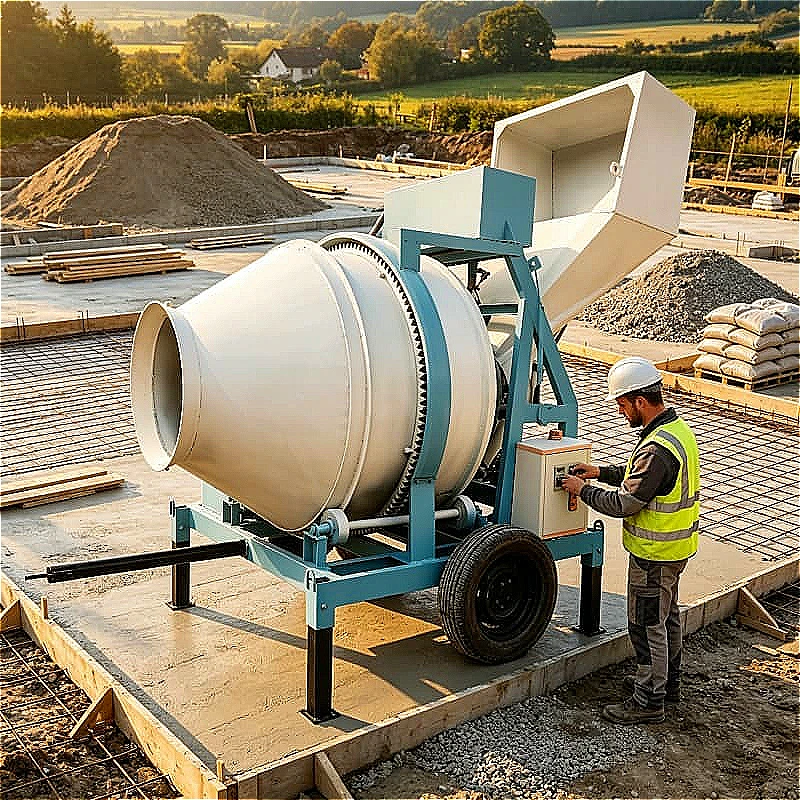 Multi Purpose Portable Concrete Mixing Station 25m³/h Electric for Farm Building Garden Road Project Customized High Quality