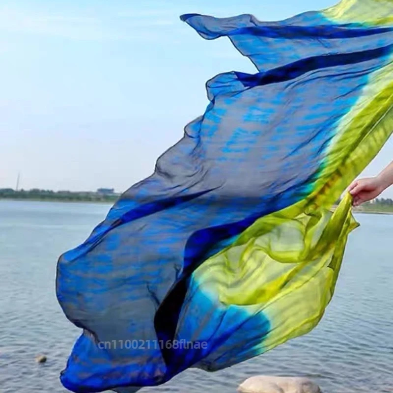 Stage Performance Belly Dance Scarf Shawl 250 * 114cm Lightweight Texture Semi-circular Veil Professional Women's Belly Dance