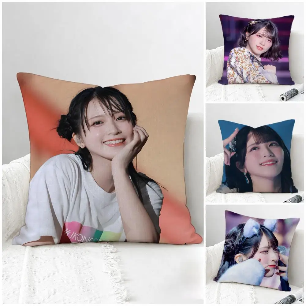 K-pop Sasaki Maika Cushion Cover Natural Linen Pillowcase Set, All-in-One Decor for Sofa, Bedroom & Chair