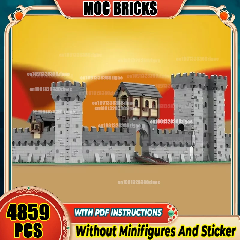 Medieval Fortress Model Moc Building Bricks Modular Castle Walls Blocks Toys