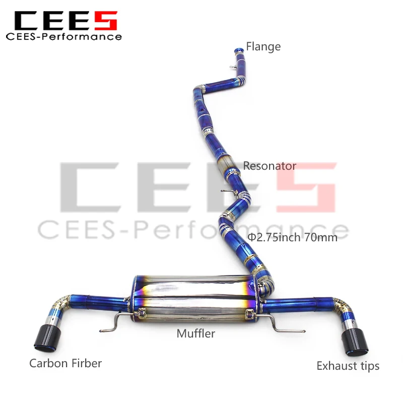 CEES Catback Exhaust Pipes for BMW 220/220i G42 2.0T B48 2022 Escape Muffler Exhaust Systems
