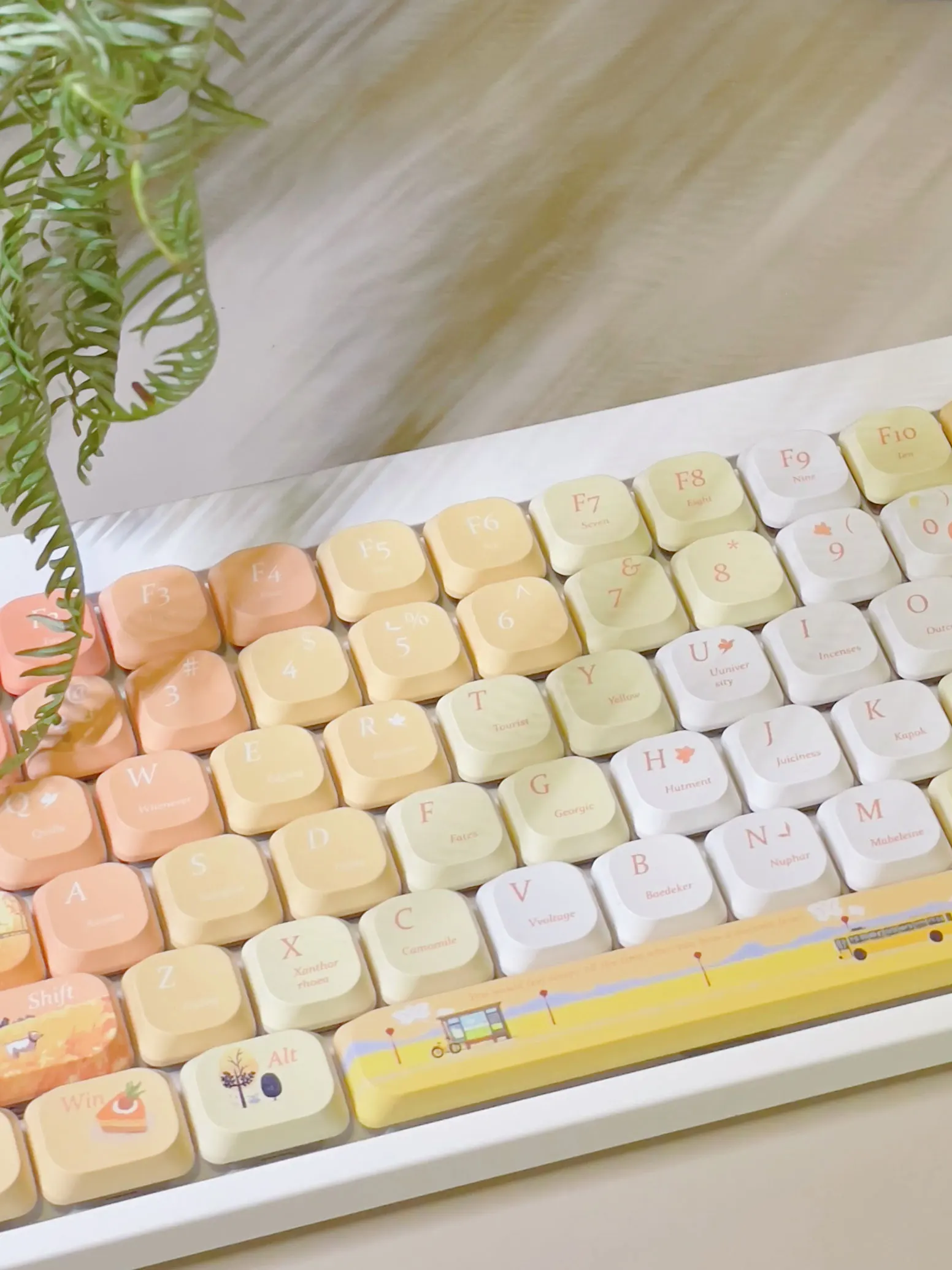 120 toetsen aangepaste laag profiel esdoornbladeren slanke keycaps vijf zijden kleurstofsublimatie PBT Keycaps voor MX-schakelaars mechanisch toetsenbord