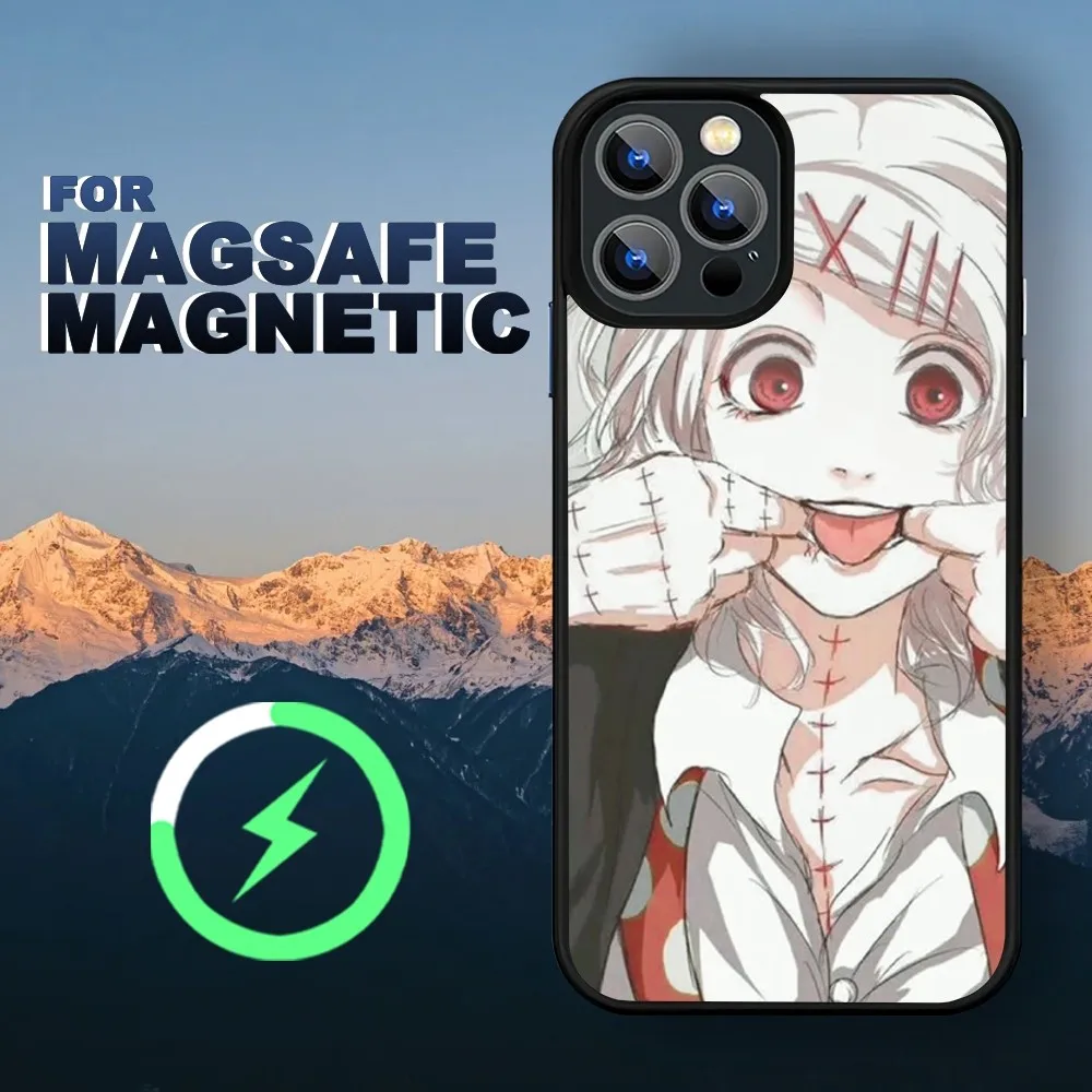 Anime JUUZOU SUZUYA Tokyo Ghouls Phone Case iPhone 15 14 11 12 13 Pro Max Plus Magnetic Wireless Charge Cases Cover