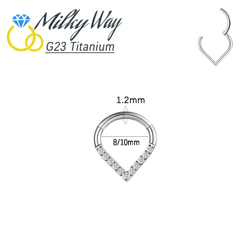 G23 Titanium Neusringen Pvd Plated Water Traan Oorbellen Clicker Oor Kraakbeen Tragus Helix Piercing Segment Hoepels Sieraden