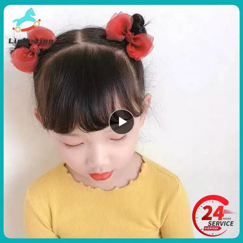 Korean Style Children Bow Hairpin Cute Girl Super Fairy Pearlescent Mesh Hairpin Fresh Fabric Baby Hair Accessories Hair Clips