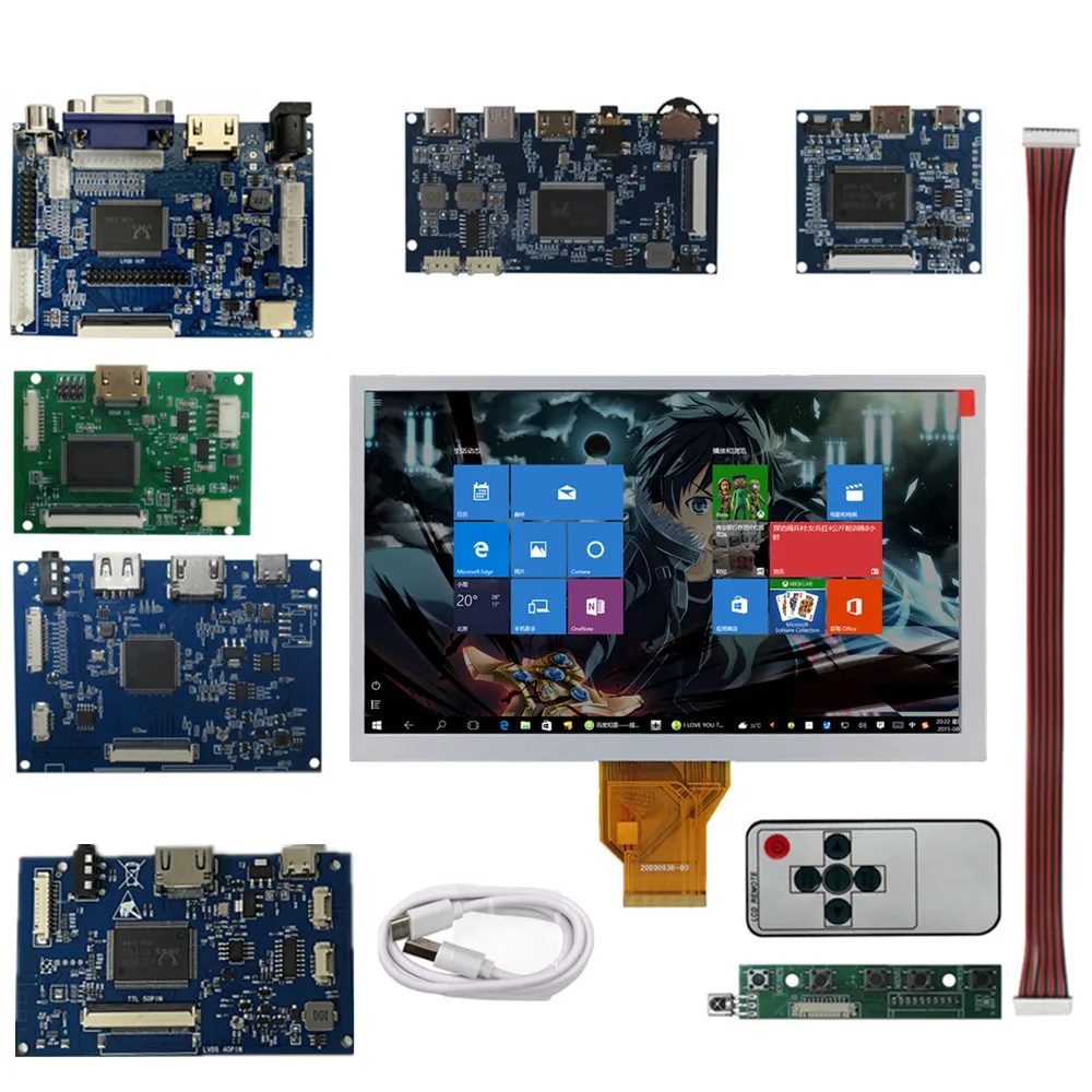 

8-дюймовый ЖК-дисплей AT080TN64, комплект платы контроллера драйвера с входом HDMI, совместимый с Raspberry Pi и ПК