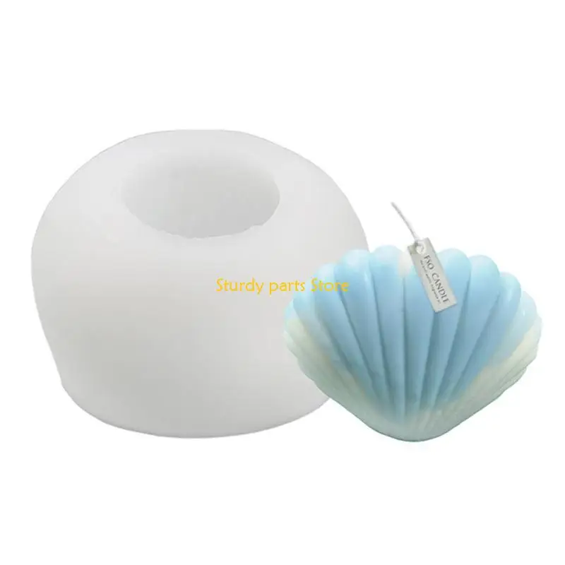 97QC 3D océano para caparazón jabón silicona con vela Hacer molde molde caramelo para fondant Decoración para