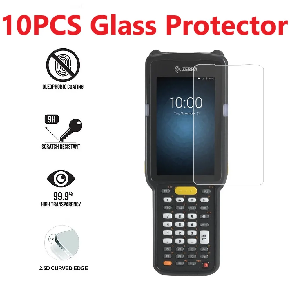 10PCS Tempered Glass Screen Protector for Zebra MC3300 MC330K-G