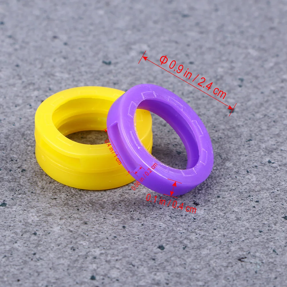 120 Pcs Color Coded Key Covers Coloured Colored Caps Ring for Keys Bright Keyboard Rings