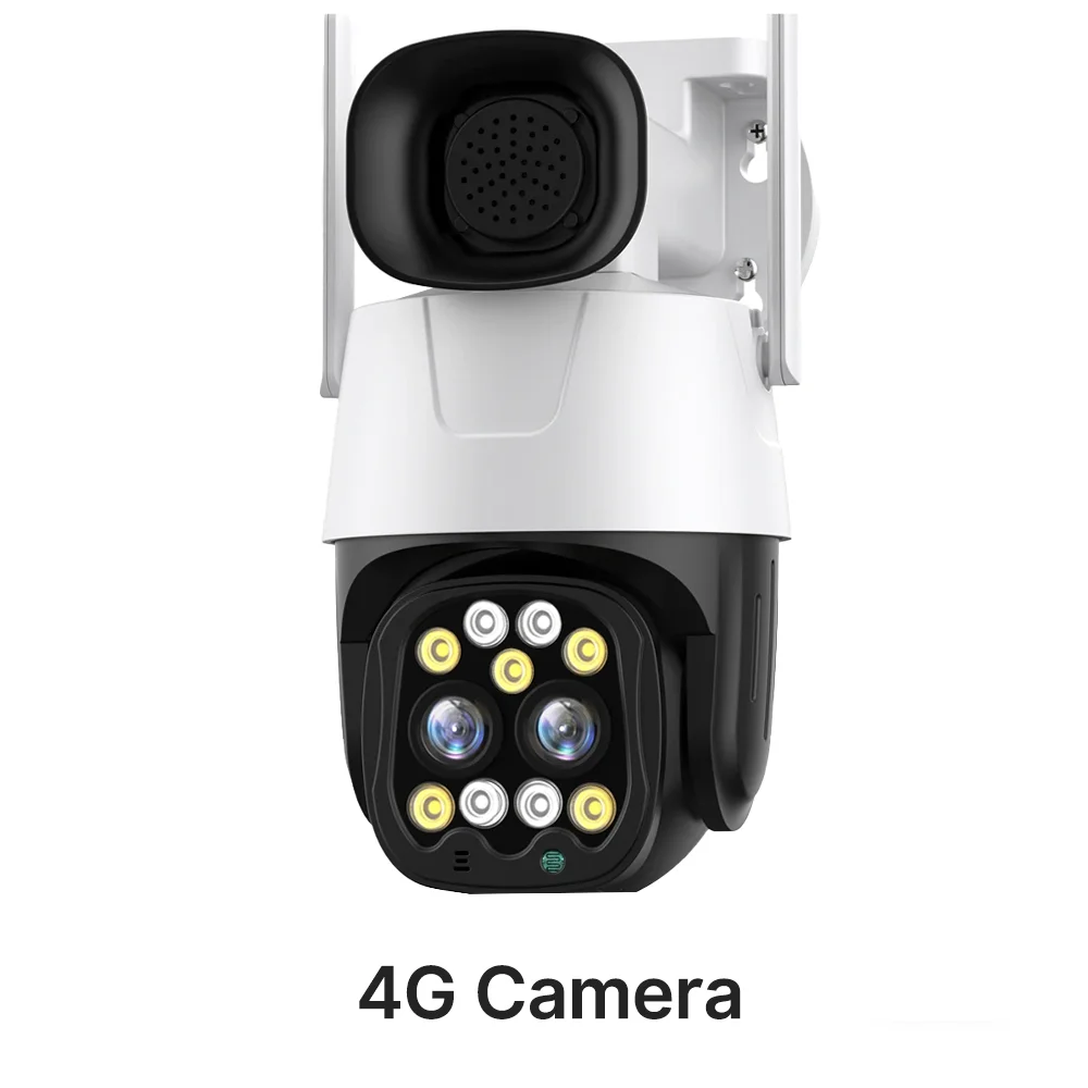 WONSDAR 4G SIM Card IP Camera 10X Zoom WIFI PTZ HD Outdoor Camera Dual Lens AI Tracking Security CCTV Camera Camhi APP