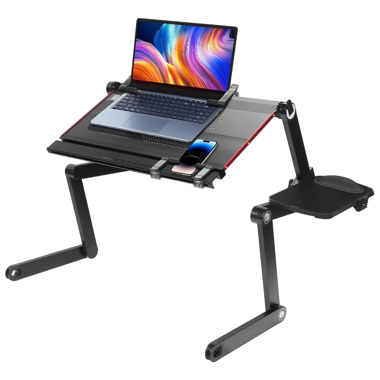 

Lying Down Laptop Stand Adjustable Height Foldable Computer Holder for Bedroom Couch Office