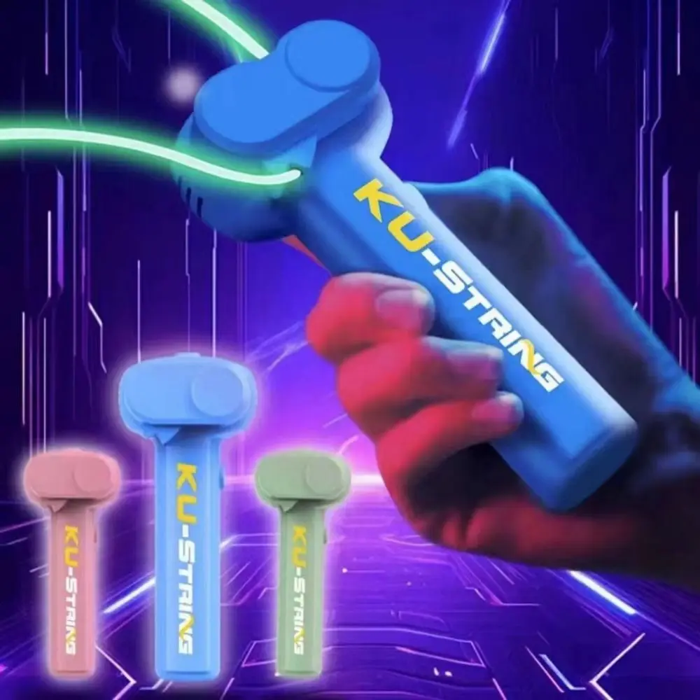 Glow-in-the-Dark Rope Launcher สนุกไฟฟ้าของเล่น Decompression เชือกมือถือปรับความเร็ว Launcher Loop Fidget ของเล่น