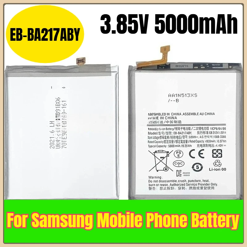 

EB-BA217ABY 3.85V 5000mAh Mobile Phone Battery for Samsung Galaxy A21S A207 A217 A127 A022F M02 A02 M12