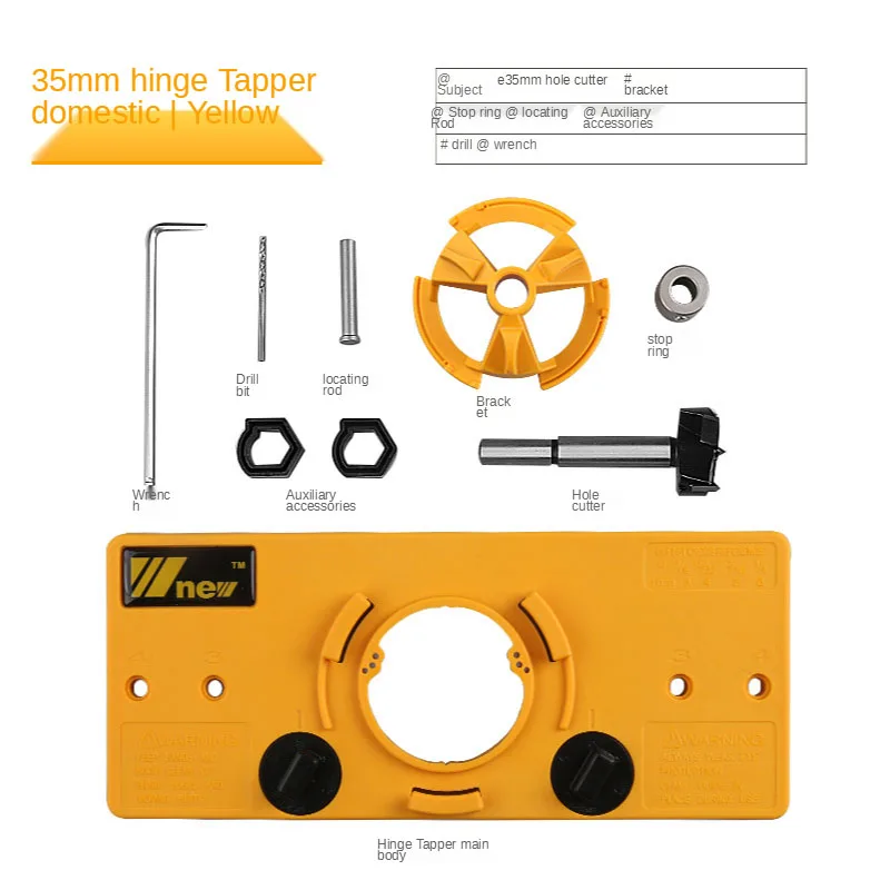 35mm Concealed Hole Hinge Drill Template Guide Forstner Bit Wood Cutter Carpenter Woodworking DIY Jig Tool