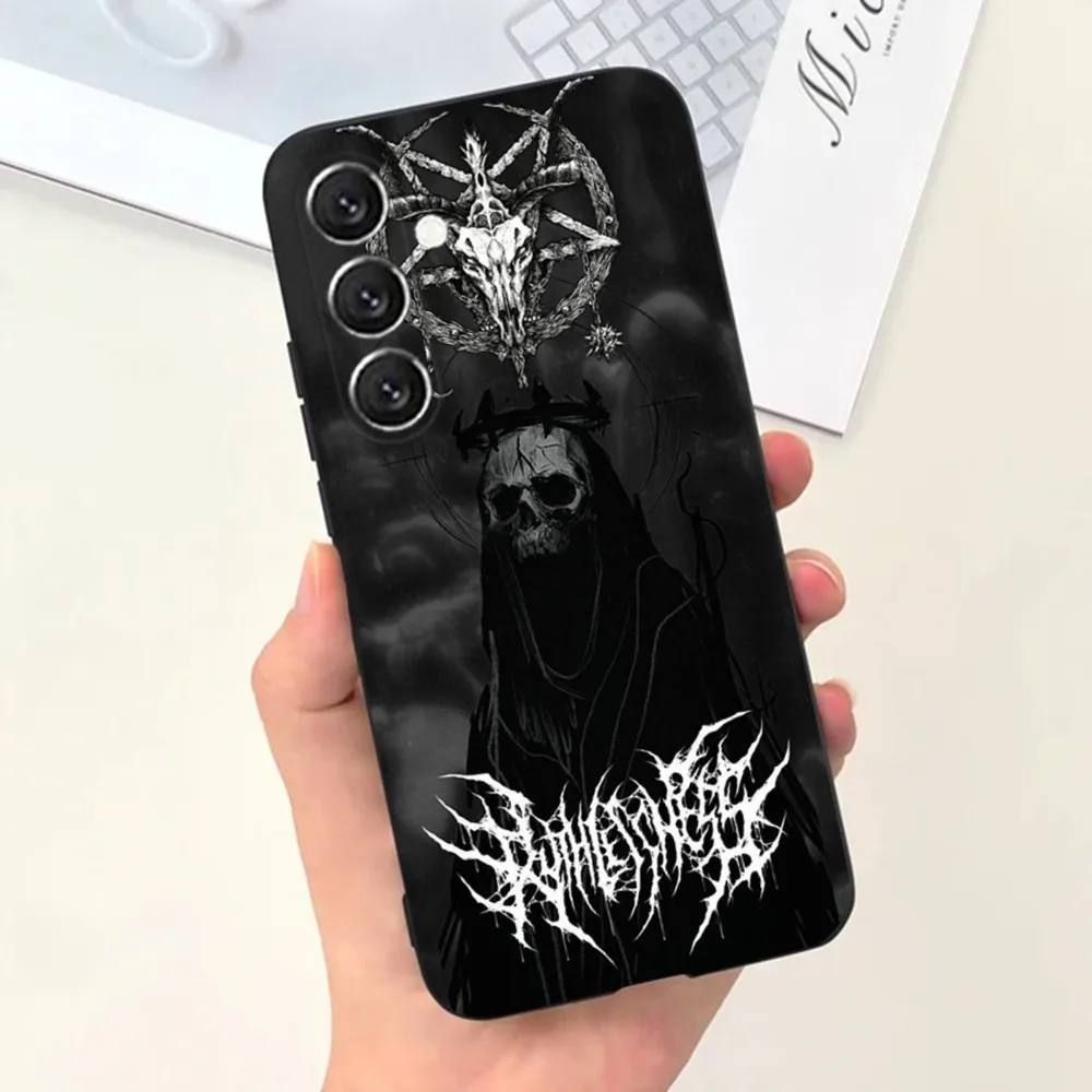 Satanic Scary Skull  Phone Case For Samsung S21,S22 Ultra,S20,S30 plus,S22 plus,S23,S30 ultra 5G Silicone Cover