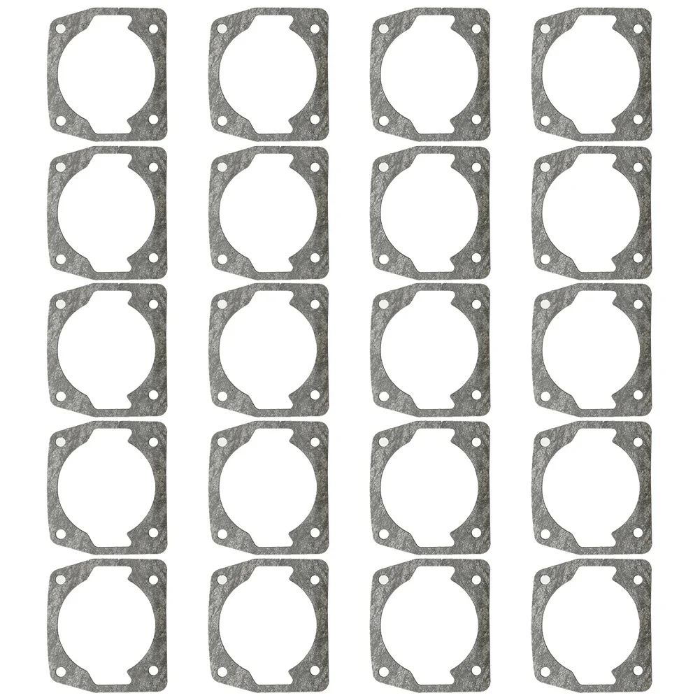 High Quality Brand New Cylinder Gaskets Oil Saw Accessories Paper 20 Pieces 42*48mm Chainsaw Cylinder Gaskets Easy Installation