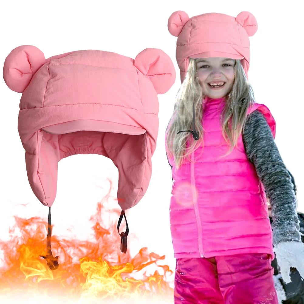 Cappello invernale in cotone alla moda Cappello con visiera per le orecchie antivento Cappello di protezione versatile per le orecchie Berretti da neve all'aperto per donne e ragazze