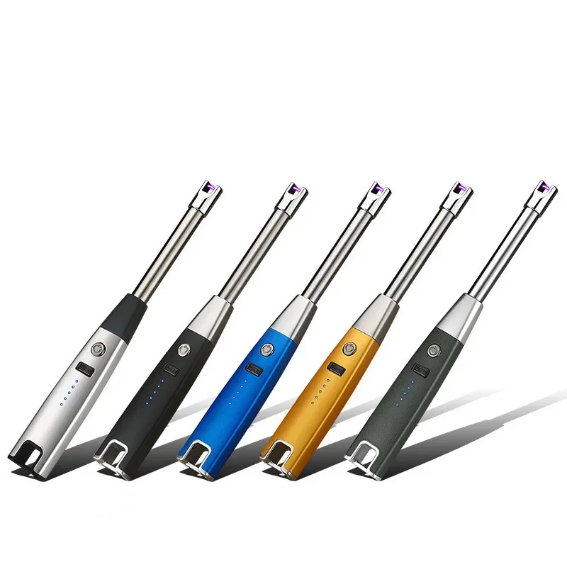 Windproof Rechargeable Arc Lighter Metal Plasma Arc Outdoor Camping Gas Stove, Aromatherapy Candle Long Handle Lighter - Image 6