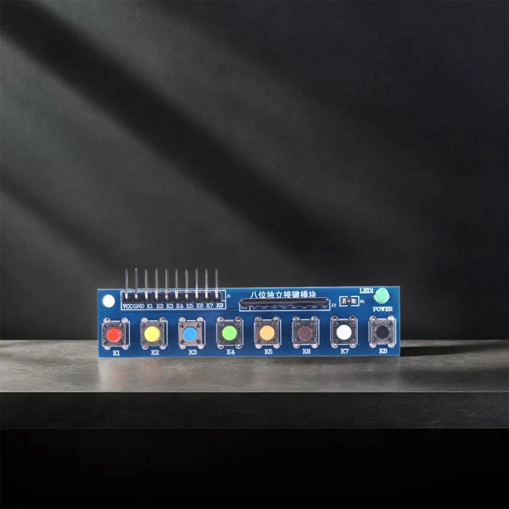 Moduł klawiatury z 8 niezależnymi przyciskami dotykowymi i wskaźnikiem LED Moduł klawiatury Moduł klawiatury dla Arduino ARM