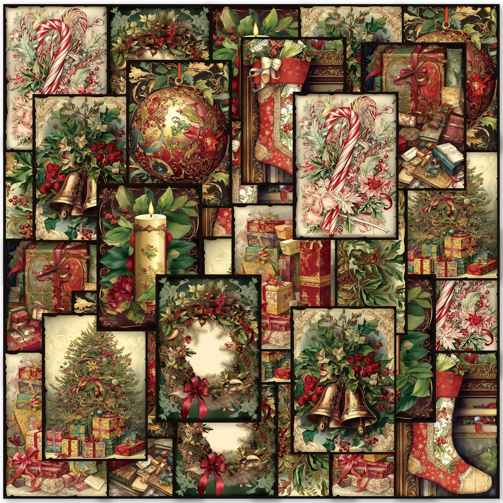 

20 шт., леденец, подарочная коробка, носки, классический рождественский тематический материал, бумага, сделай сам, украшенный блокнот, чемодан, ручной альбом для вырезок на гитаре