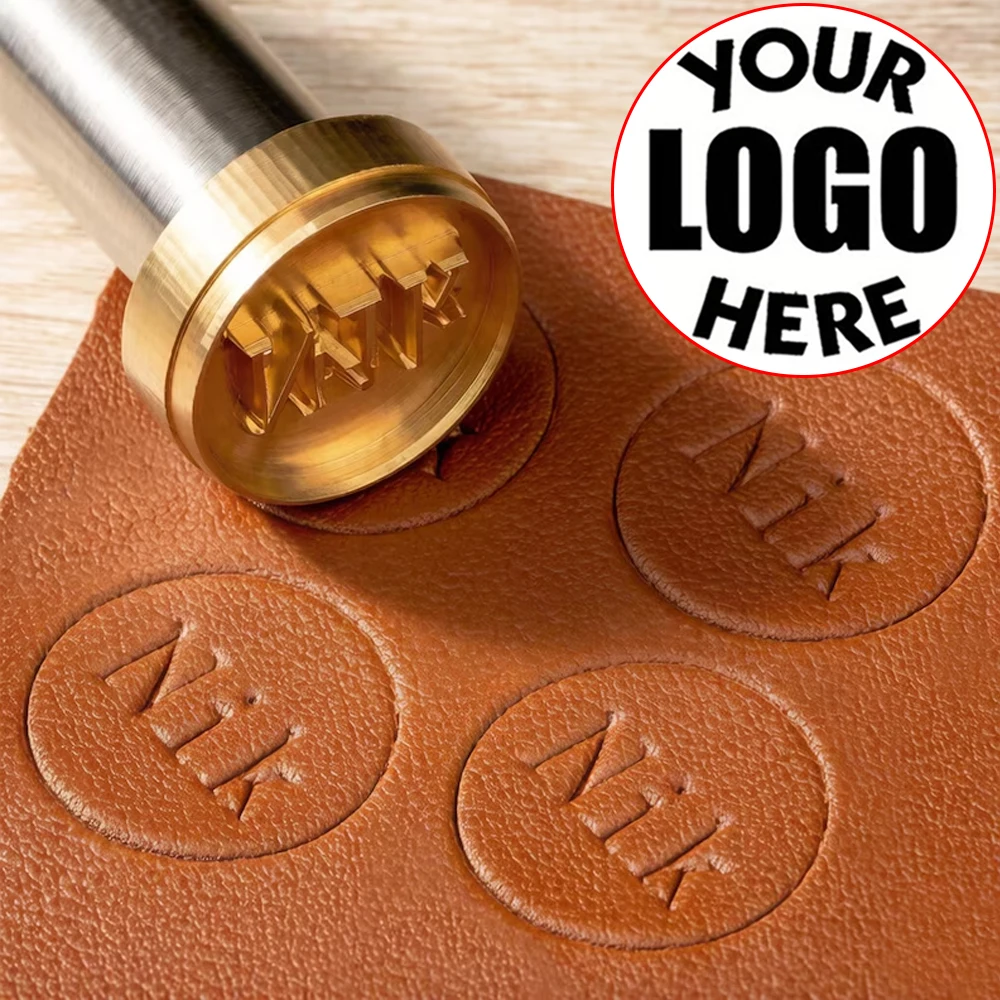 M8 Custom Logo Leather Stamp Personalized Brass Embosser Seals Punching Leather Stamp,Leather Crafting Tool Brand Embossing Seal