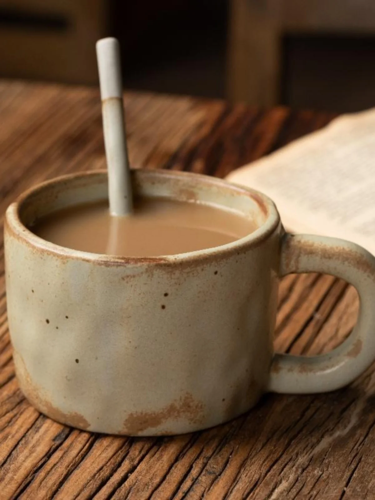 

Retro Handmade Ceramic Coffee Mug Artist Home Use Spoon Cup Japanese Style Dining Utensils Adult Beverage Cup with Handle