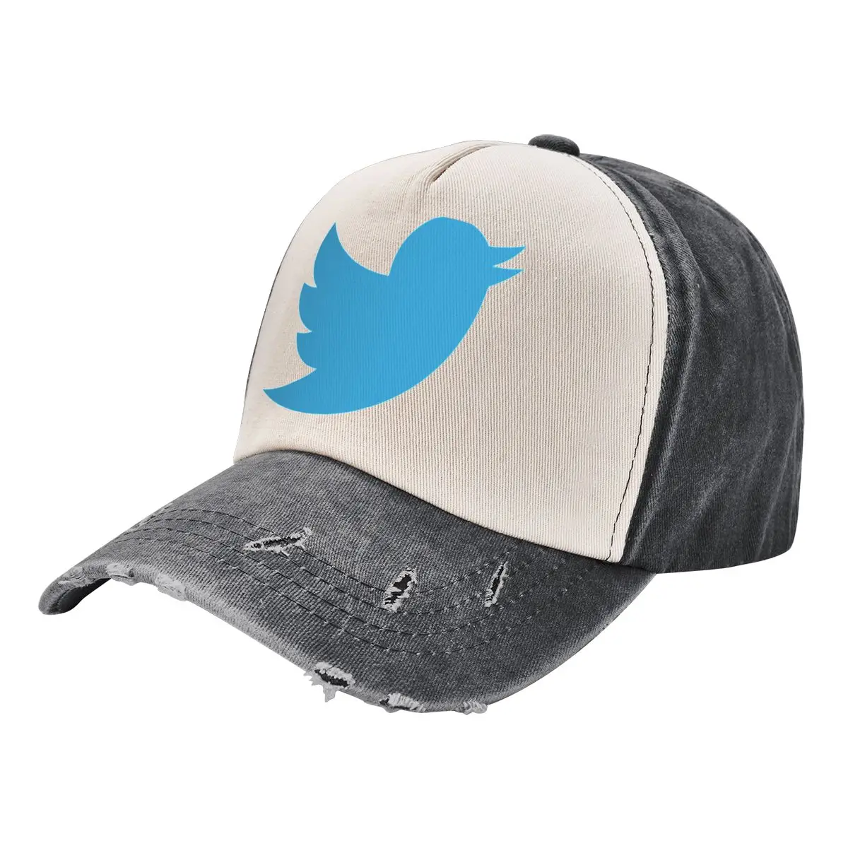 

New arrived Twitter Logo Baseball Cap Sun Hats Color blocking Cowboy Hat