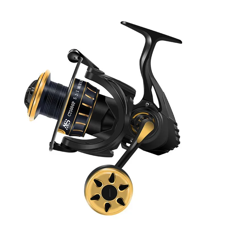 Mavllos SHARK Saltwater Bass Fishing Reel Ratio 5.1:1 Drag Power 10kg Metal Frame Anti-corrosion Boat Fishing Jigging Reel