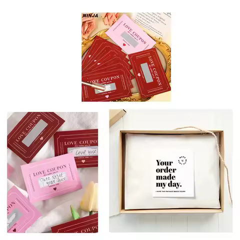 Romantic Scratch Off Love Coupon Cards for Couples DIY Valentine's Gift Idea Date Night Fun Activity Wedding Anniversary