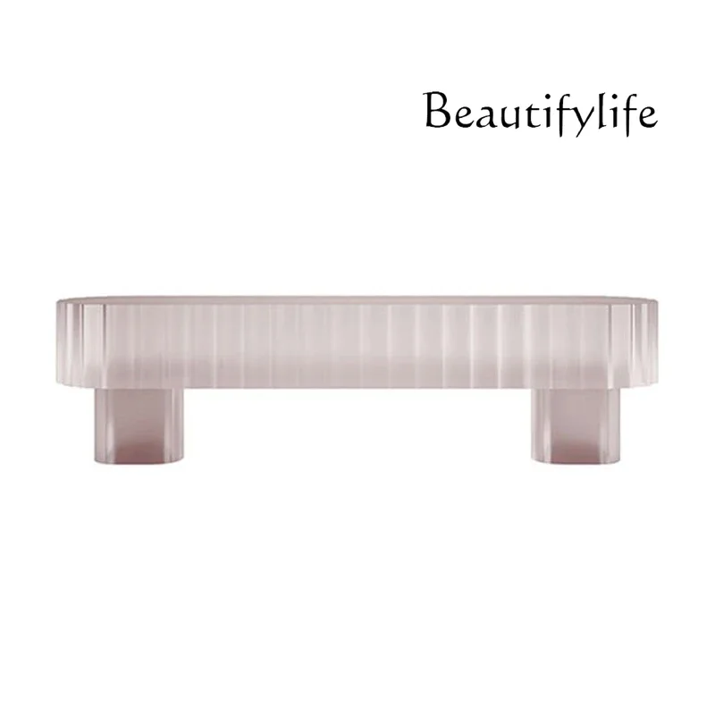 

Modern simple light luxury designer living room curve fashion creative rounded corner bench TV cabinet