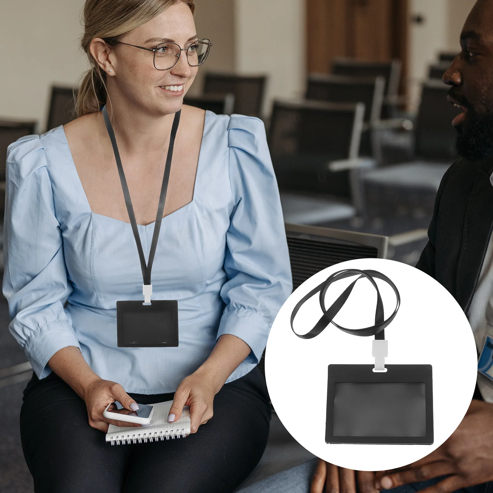 3 مجموعة حامل شارة الهوية أكمام بطاقات شفافة للعمل Id بطاقات الأعمال المضادة للخدش أغطية حماية شفافة اسم شارة كم #1