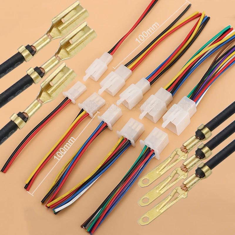 

1Pcs Automotive Electrical Wire Connector 2.8mm 2/3/4/6/9Pin Male Female Cable Terminal Plug Kits Motorcycle Car With 10cm Cable